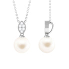 Arisha Jewels-Handpicked Freshwater Pearl Pendant with Diamond