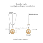 Arisha Jewels-Minimal South Sea Pearl and Diamond Pendant with Rabbit Ear Bail