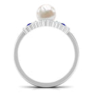 Arisha Jewels-Elegant White Pearl Ring Set for Bride