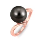 Arisha Jewels-Minimalist Tahitian Pearl Solitaire Bypass Ring