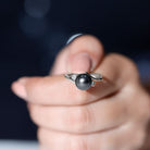 Arisha Jewels-Tahitian Pearl Bypass Engagement Ring with Diamond