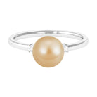 Arisha Jewels-Golden South Sea Pearl Solitaire Promise Ring