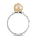 Arisha Jewels-Golden South Sea Pearl Solitaire Promise Ring