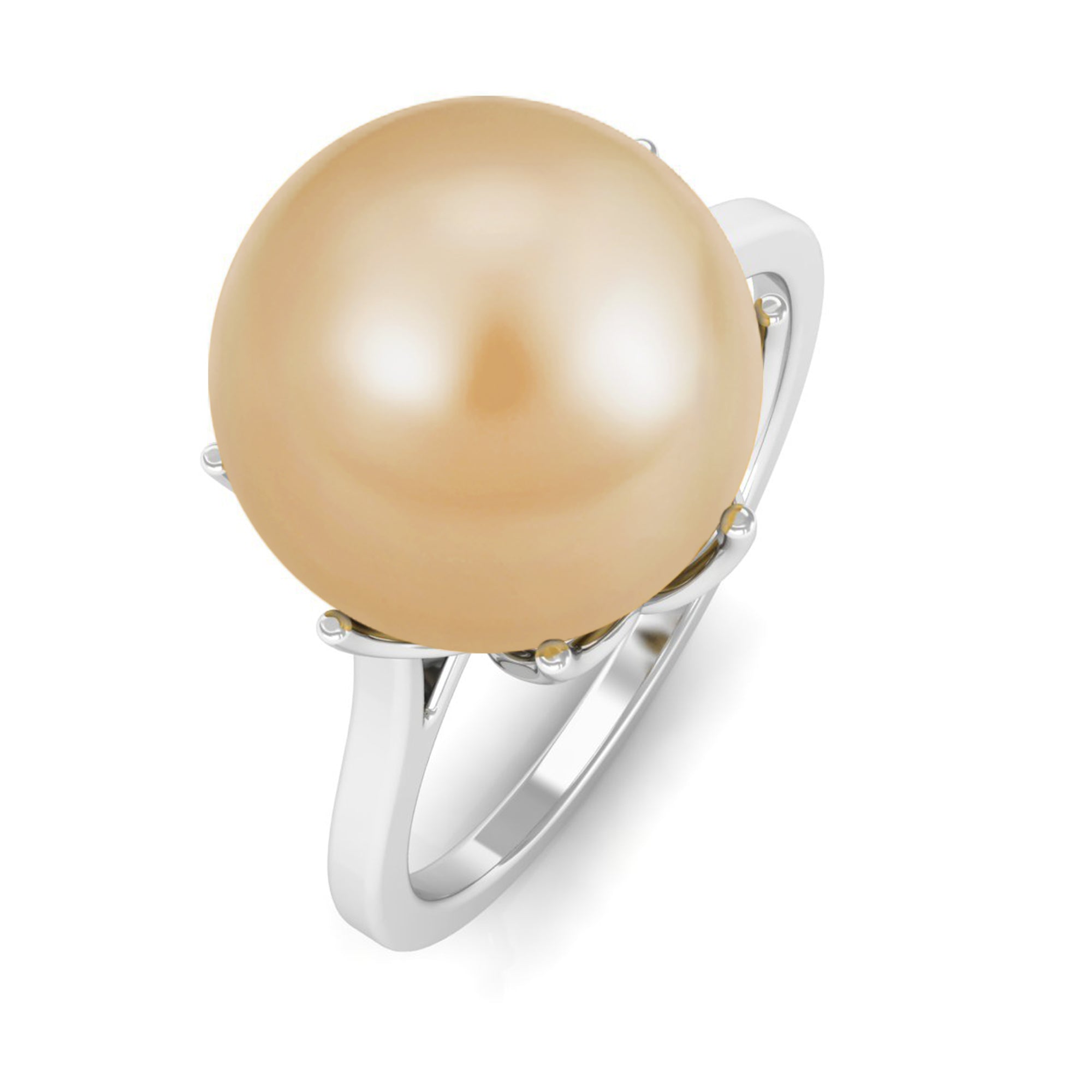 Arisha Jewels-Simple Golden South Sea Pearl Solitaire Ring