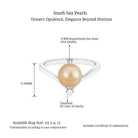 Arisha Jewels-South Sea Pearl Chevron Promise Ring with Diamond