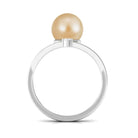 Arisha Jewels-South Sea Pearl Chevron Promise Ring with Diamond