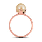 Arisha Jewels-Nature Inspired South Sea Pearl Solitaire Ring with Petals