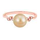 Arisha Jewels-Nature Inspired South Sea Pearl Solitaire Ring with Diamond