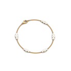 White Freshwater Pearl Station Chain Bracelet Freshwater Pearl-AAA Quality - Arisha Jewels