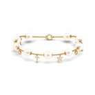 Freshwater White Pearl Bracelet with Charms Freshwater Pearl-AAA Quality - Arisha Jewels