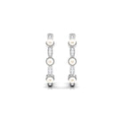 Vintage Inspired Minimal Freshwater Pearl Hoop Earrings with Diamond Freshwater Pearl-AAAA Quality - Arisha Jewels