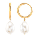 Minimal Freshwater Pearl Drop Earrings Freshwater Pearl-AAAA Quality - Arisha Jewels