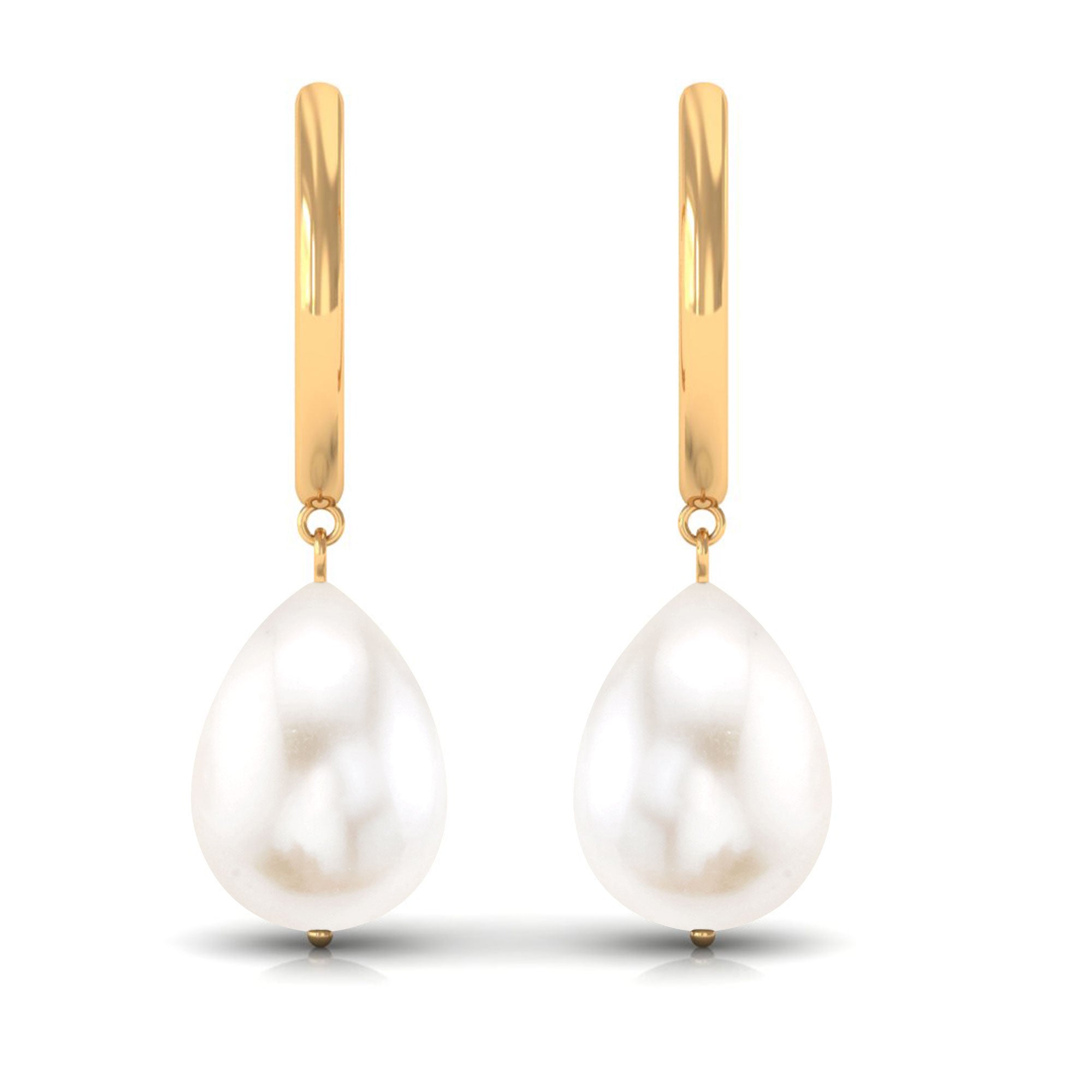 Minimal Freshwater Pearl Drop Earrings Freshwater Pearl-AAAA Quality - Arisha Jewels