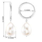 Minimal Freshwater Pearl Drop Earrings Freshwater Pearl-AAA Quality - Arisha Jewels