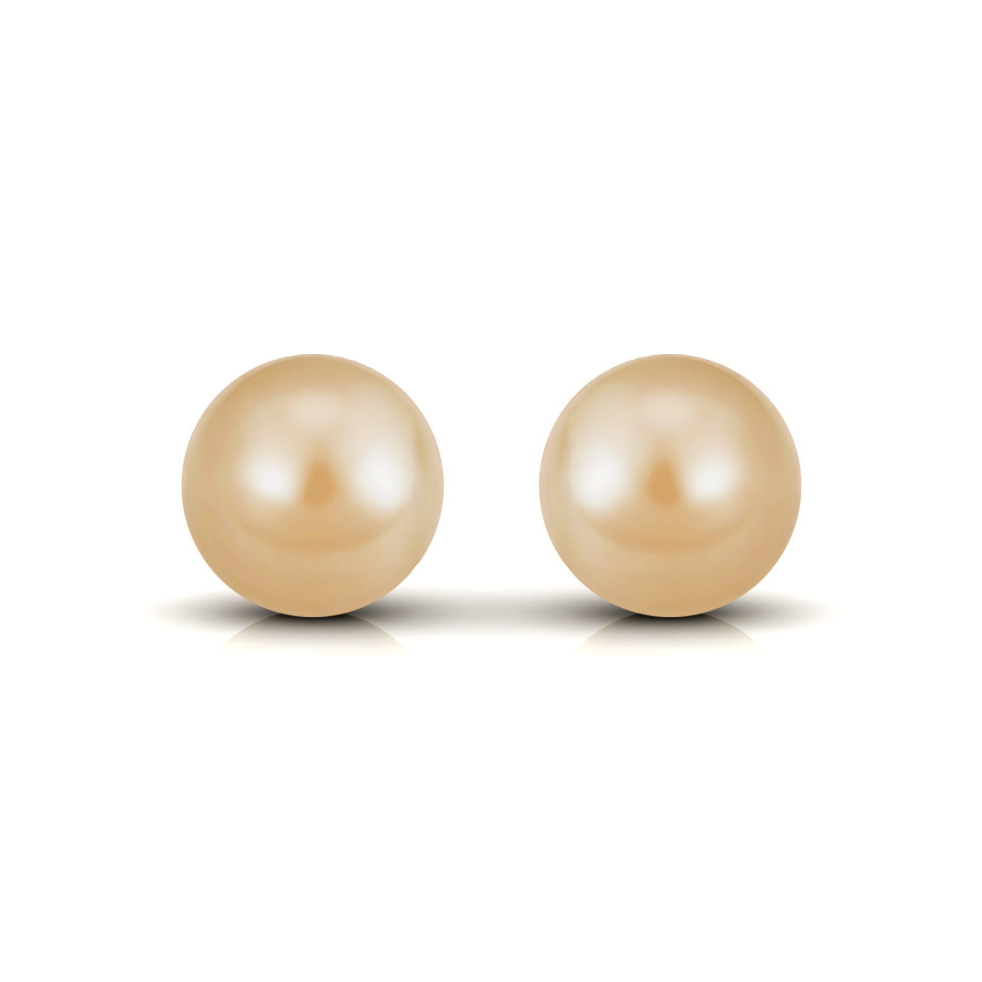 Round Solitaire South Sea Pearl Stud Earrings South Sea Pearl - ( AAA ) - Quality - Arisha Jewels