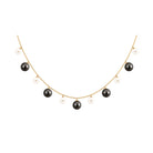 Black and White Pearl Layered Necklace Tahitian pearl-AAAA Quality - Arisha Jewels