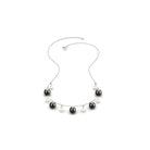 Black and White Pearl Layered Necklace Tahitian pearl-AAA Quality - Arisha Jewels