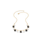 Black and White Pearl Layered Necklace Tahitian pearl-AAA Quality - Arisha Jewels