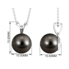 Bead Set Round Tahitian Pearl Solitaire Pendant Tahitian pearl - ( AAA ) - Quality - Arisha Jewels