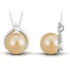 Elegant South Sea Pearl Solitaire Pendant with Diamond South Sea Pearl - ( AAA ) - Quality - Arisha Jewels